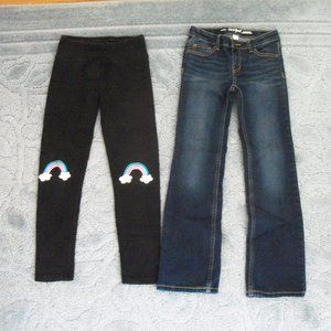 Girl's jeans Size 8 and leggings (#EV1243)